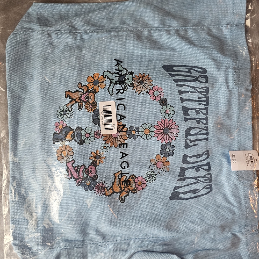 American Eagle Outfitters  Light Blue Graphic BAG